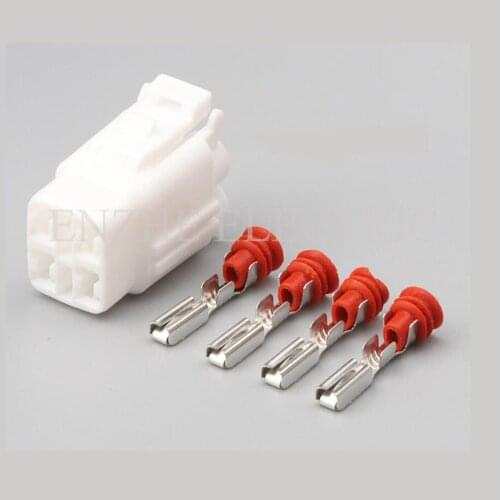 50SET DJ7043-2-21 car male female cable connector terminal 4 pin connector Plug socket wire cable connector pin automotive