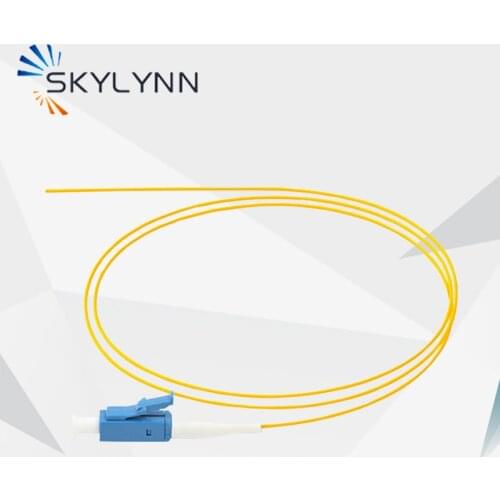 50PCS/Bag LC/UPC Single Mode G652D 0.9mm Fiber Optic Pigtail,1M 1.5M 2M Length 9/125 LSZH Jacket Yellow Optical Pigtails