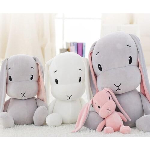 55CM 25CM Cute rabbit plush toys Bunny Stuffed Animal Baby Toys doll baby accompany sleep toy gifts For kids