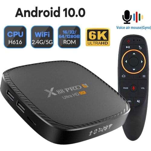 Android 10.0 TV BOX H616 2.4G&5G Fast WiFi Support 4K 6K 3D With Bluetooth 5.0 H.265 Fast Set Top TV Box Receiver Media Player