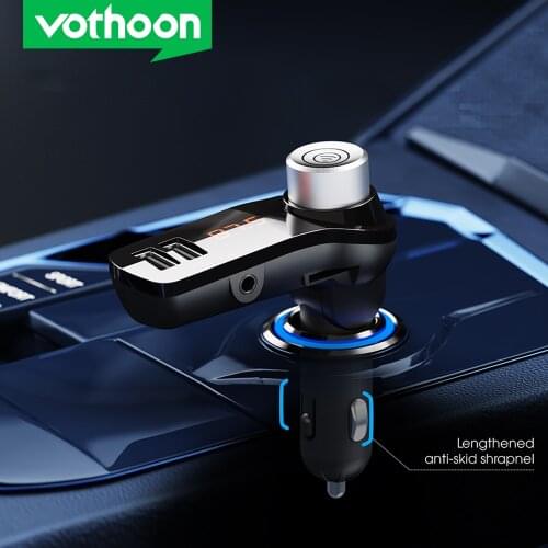 VOTHOON FM Transmitter Handsfree Bluetooth Car Kit MP3 Player With 3.1A Dual USB Car Charger FM Modulator Transmiter