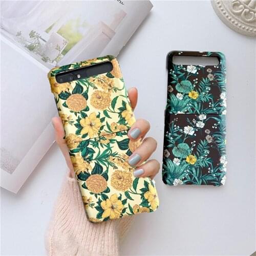 Case for Samsung Galaxy Z Flip 3 Z Fold 3 Vintage Floral Hard PC Coque for galaxy z flip3 z fold3 Shock proof Protetion Cover