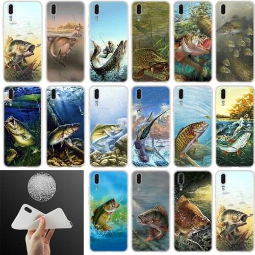 Case cat fish water tank wall art poster canvas print For Huawei P40 P30 P20 Pro P10 Plus Lite P Samrt Z 2019 E 2020