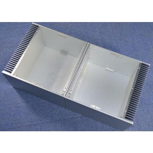 Size D312 W322 H200 A pair of Luxury Power Amplifier Case All Aluminum Pure Rear Class A Chassis DIY Silver Box WA13