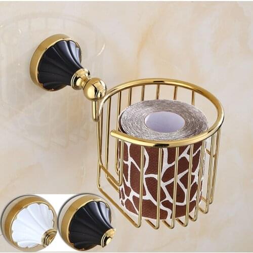 304 Stainless Steel Tissue Roll Rack Bathroom Paper Basket Holder Nail Punched Bath Hardware Bathroom Accessories Free Shipping