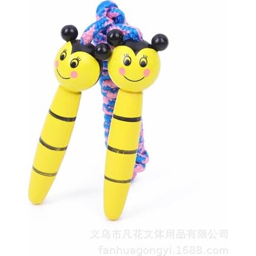 Childrens cartoon wooden skipping rope RTS-003 kindergarten pupils sports skipping fitness skipping rope
