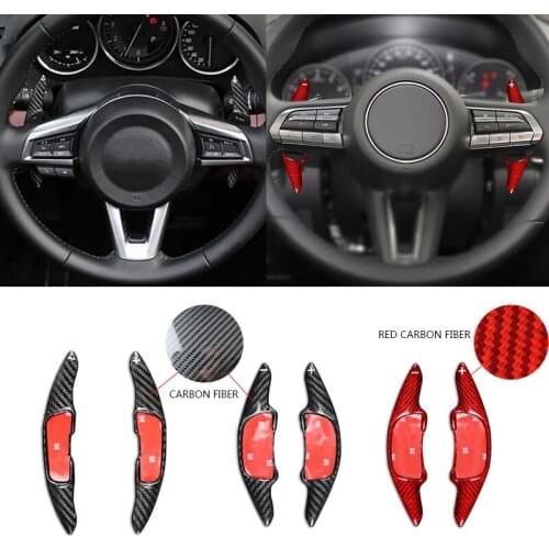 For Mazda 3 6 CX-4 CX4 2013 CX5 CX-5 2016 2017 2018 3K Carbon Fiber Car Steering Wheel Shift Paddle Accessory