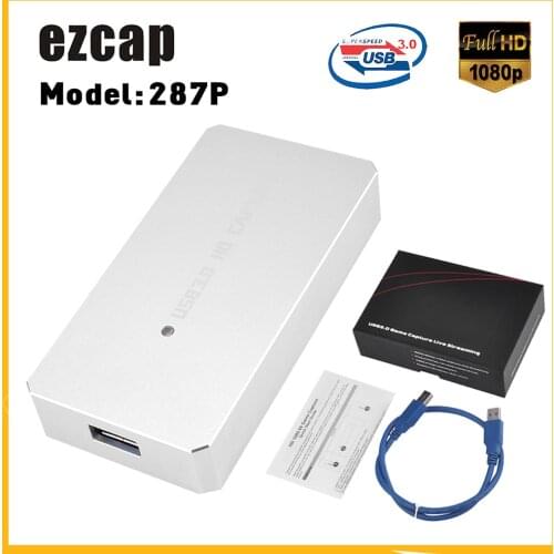 Ezcap USB 3.0 HD Capture Card Video Game Recorder 1080P Live Streaming Converter Easycap Plug & Play for XBOX One PS3 PS4 WII U
