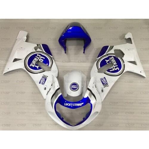 GSXR600 GSXR750 GSXR1000 2000 - 2003 K12 Abs Fairing GSXR 600 750 1000 2001 2000 White Blue Abs Fairing
