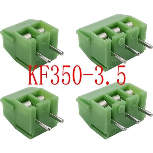 KF350-3.5-2P-3P 3.5mm Pitch 2 Pin 3 Pin Spliceable Plug-in PCB Screw Terminal Block Connector KF350 300V 10A for 24-18 AWG Cable