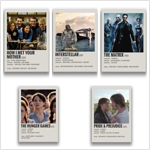 Classic Movie Brief Introduction Coated paper Poster White Coated Paper Prints Home Decoration for Livingroom Bedroom