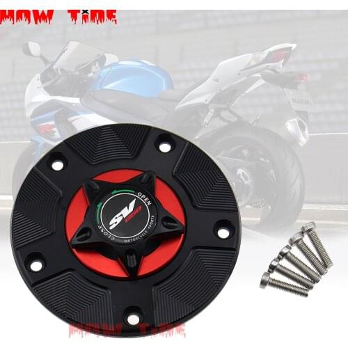 Logo 8 Colors CNC Aluminum Keyless Motorcycle Accessories Fuel Gas Tank Cap Cover for Suzuki SV650 SV 650 2003-2014