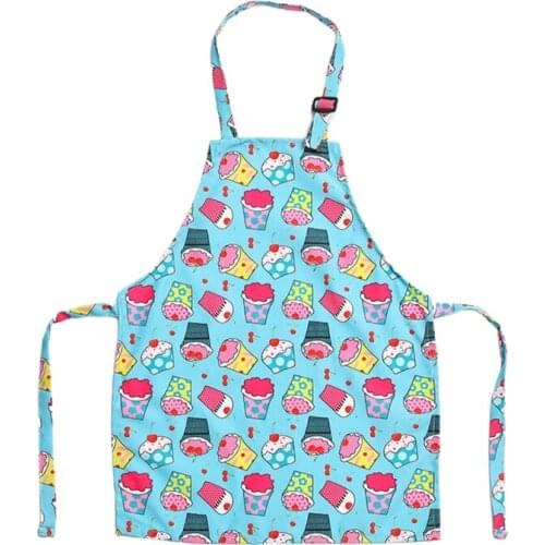 Cute Kids Apron Adjustable Cotton Aprons for Boys Girls Children Bib Aprons D0AD