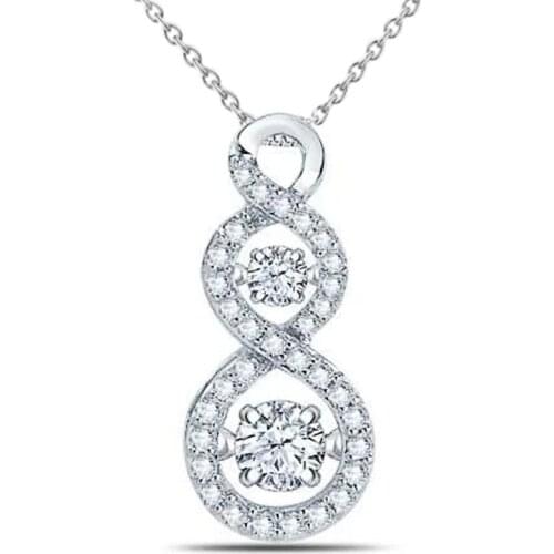 Huitan Fashion Womens Necklace 2021 Wedding Engagement Trends Jewelry Versatile Geometric Pendant Necklace for Female Drop Ship