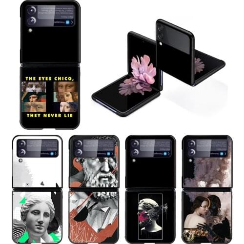 Fashion Art Abstract David Hard PC Phone Case For Samsung Galaxy Z Flip 3 Z Flip3 5G ShockProof Back Cover Fundas