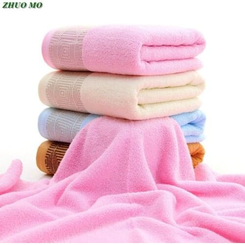 ZHUO MO soft Cotton Bath Towel for home 70*140cm Shower Pink blue beige Towel Bathroom For Adults Kids travel Serviette de bain
