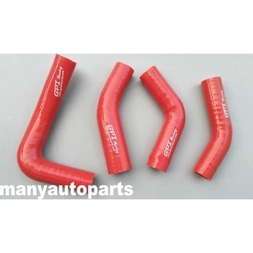 4PCS Silicone Radiator/Coolant Hose Kit for Yamaha RD350 AND RZ350 RED