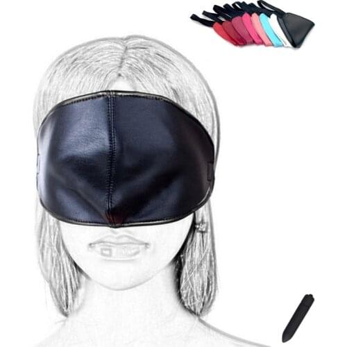 New Leather Fetish head Bondage wrap nose eye Mask Hood BDSM restraint Headgear Sex Toy For Woman man Slave Game