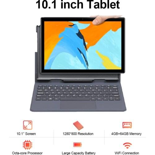 10.1 inch Tablet MTK6763 Octa-core Processor 1280*800 Resolution Android 8.0 System 4GB+64GB Tablet with Keyboard Slim Tablet