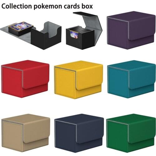 Pokemon Yu-Gi-Oh! Cards Box 100PCS PU Game Collection Card EX GX Holder Top Loaded List Holds Up To 100 Cards Toys Gift