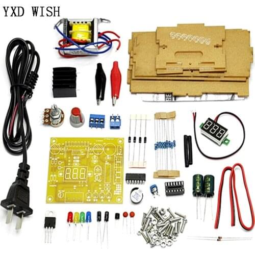 LM317 DIY Voltage Regulated Adjustable Power Supply Module AC 220V to DC 1.25V-12V Step-down Power PCB Board Electronic DIY kits