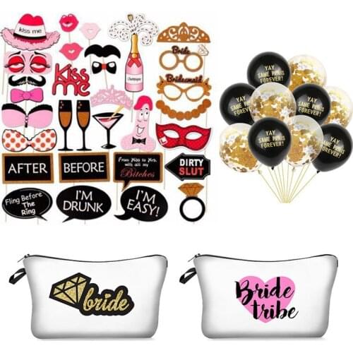 Bachelorette Favorite Party Photo props Bride To Be Groom Hair rope Bridal Shower Wedding Hen Night Decoration Gift