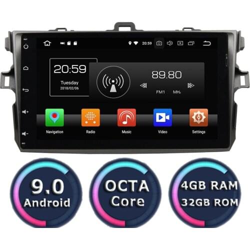Roadlover Android 9.0 Car Multimedia Player Radio For Toyota Corolla 2006-2011 Stereo GPS Navigation Automagnitol 2 Din NO DVD