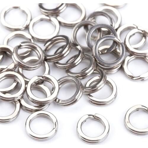 Fishing Accessories 10 boxes 2000pcs Flattened Bait/Lure Fishing Hooks Connecting Ring Stainless Steel Fishing Tackles Pesca