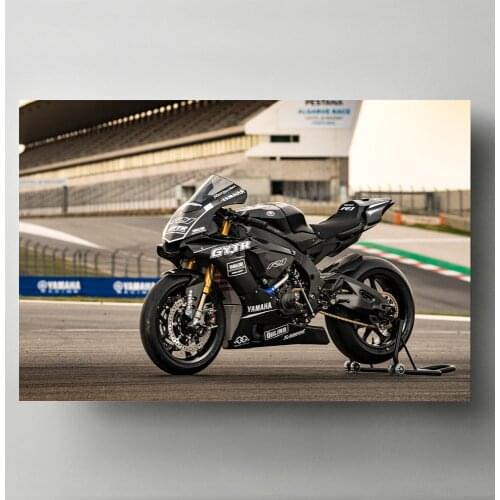 Modern Art Print Poster Yamahas YZF R1 GYTR performance black sports bike Wall Picture Canvas Painting For Living Room Decor
