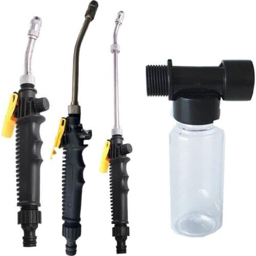 Stainless Steel Long Rod Cleaning Sprinkler Removable Cleaning Nozzle Atomization Wax Water Tool Foam Cleaning Sprinkler Head