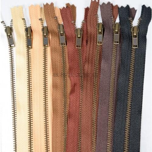 3 # DA Advanced Japanese Genuine YKK / Closed-tailed Aoki Copper Zipper 17cm