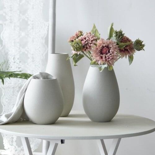 Vase Home Decor Ceramic Vases For Living Room Decoration Table Flowerpot Flower Arrangement декор дома White Simple Pure Nordic