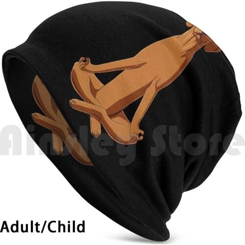 Dog Hungarian Vizsla Meditate Beanies Knit Hat Hip Hop Dog Hungarian Vizsla Animal Lover Pets Purebred Dog