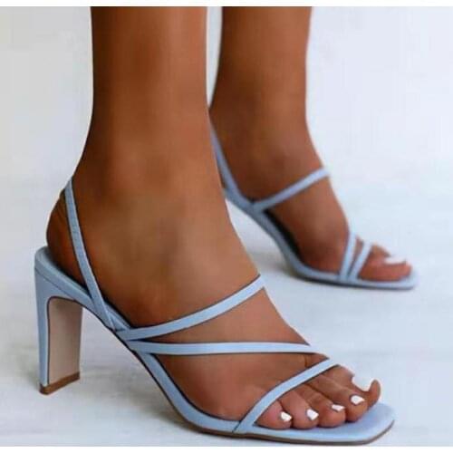 Women Sandals 2021 Ladies 8.5cm High Heels Shoes Pumps Open Toes Fashion Party Female Lady Zapatos De Mujer Plataforma