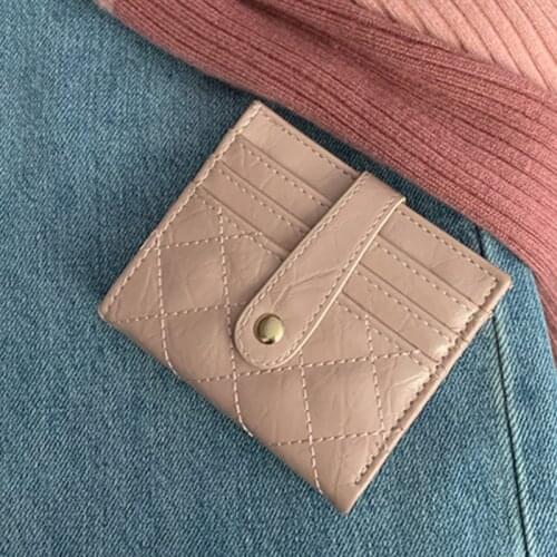 Wallets with Hasp for Women Short Oil Leather Handbags Multi Card Position Coin Purses Vintage Small Cad Holder monedero mujer