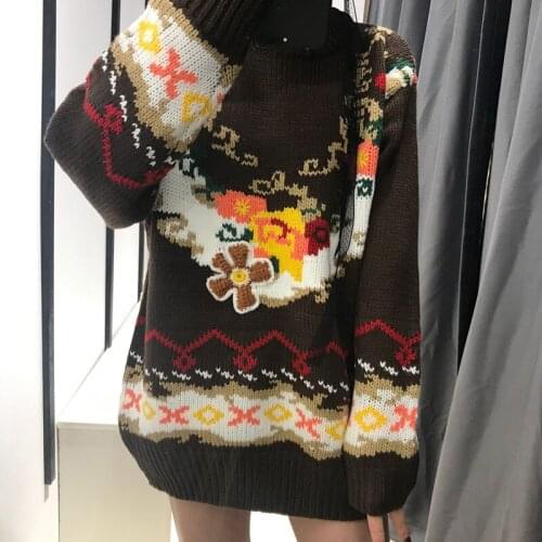 Women Wool Microfiber Thick Sale Poncho 2019 New Three-dimensional Hand-crocheted Pullover Embroidered Retro Female Lazy Wind