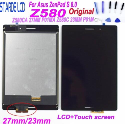 STARDE 8'' LCD for Asus ZenPad S 8.0 Z580 Z580CA Z580C 27MM P01MA 23MM P01M LCD Display Touch Screen Digitizer Assesmbly+ Tools