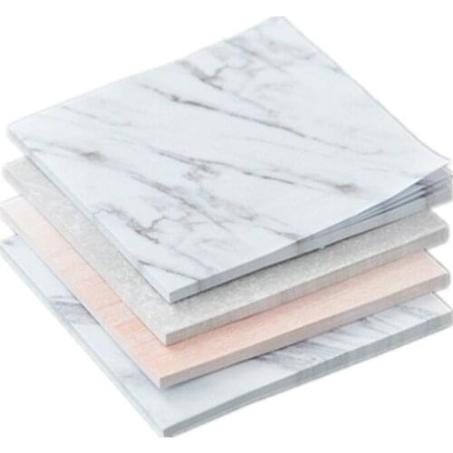 1Pcs The Color of Marble Notepad Self Adhesive Memo Pad Stone Style Sticky Notes Bookmark School Office Stationery Supply