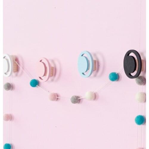 1PC Nordic Style Cute Wood Wall Decor Eye Children Kids Baby Room selfadhesive Background Home Decoration Storage Rack ME 025