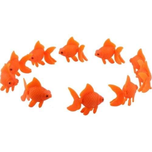 10PCS Artificial Floating Goldfish Fish Tank Aquarium Decor Ornament
