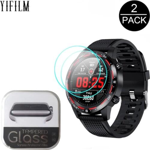 2PCS 2.5D Tempered Glass For Microwear L7 L9 L11 L12 L13 L15 L16 L19 Smart Watch HD Clear Waterproof Anti-Scratch Guard Glass