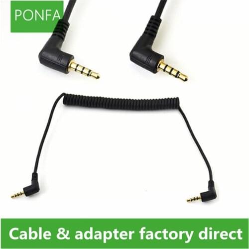 90 degree angle expansion cable audio line DC3.5 audio 4-core spring line 4 segment 1.5 m