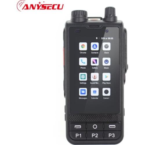 ANYSECU 4G Network Radio W6 Android 8.1 Unlock LTE/WCDMA/GSM POC Radio 4200mAh Walkie Talkie Work with Real PTT Zello