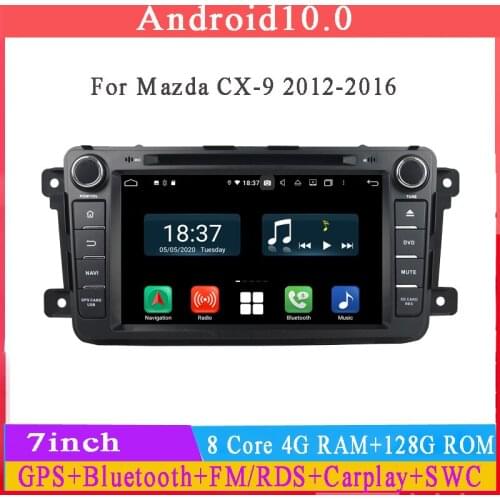 Octa core android 10 car multimedia gps player for mazda cx-9 2009-2015 with gps glonass steering wheel bose system 4G+64G