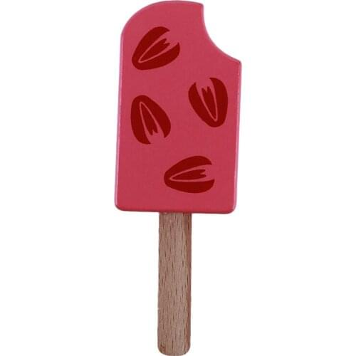 Wooden Sundae Popsicle Food Wooden Playhouse Toy Popsicle Model Toy Pretend Play Educational Toy For Kids Children Toddlers