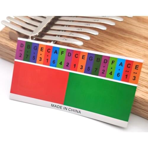 DIY Kalimba 17 key Scale Colorful Sticker Thumb Piano Finger Percussion Parts Accs Beginner Learner