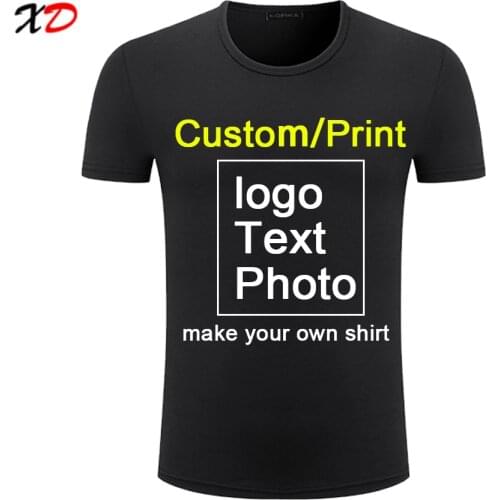 Custom tshirt Mens Tops Tees summer o neck short sleeve t shirts men print text logo design funny causal solid Male T-shirt diy