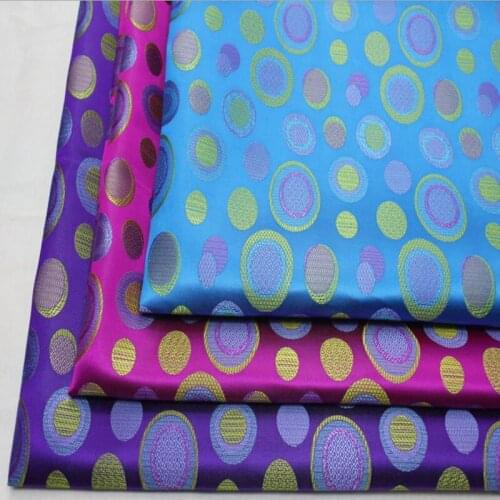 HLQON 75cm width yarn dyed brocade dot fabric for patchwork felt tissue telas cheongsam dress children cloth coat bed sheet