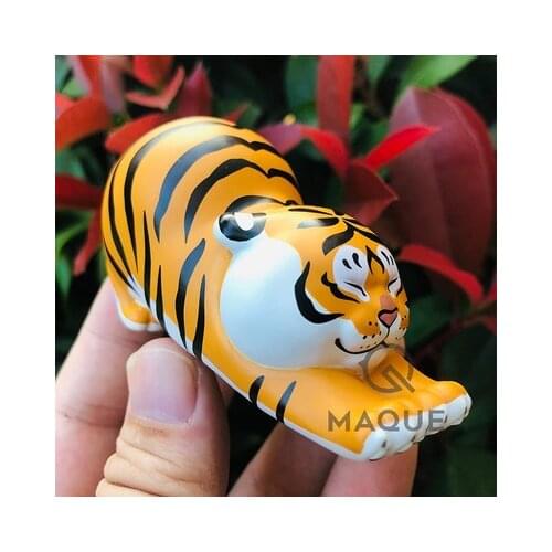 Creative Cute Fat Tiger Expression package Car decoration Figure Little Tiger Gift Box Home Bedroom Decor Collectible Toy