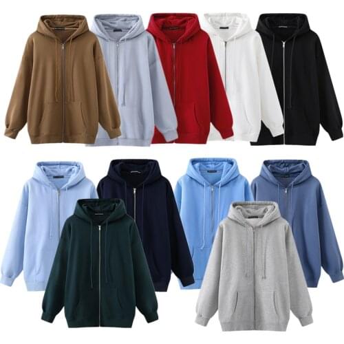 Unisex Oversize Girls Soft Fleece Hooded Jackets 2021 Spring-Autumn Fashion Ladies Vintage Loose Outerwear Women Chic Coats